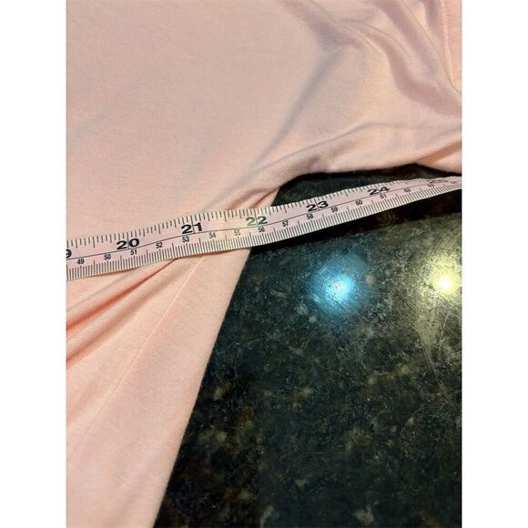 Zenana Women's V-Neck Front Tie T-Shirt Pink Size M Casual Spring - Picture 9 of 9